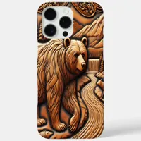 Scenic Leather Bear River Scene  iPhone 16 Pro Max Case