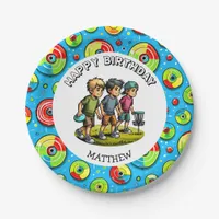 Personalized Disc Golf Boy's Birthday   Paper Plates