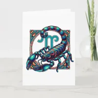 Horoscope Sign Scorpio Astrology Birthday Card