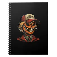 Funny Trumpkin Pumpkin Skeleton Make Halloween Gre Notebook