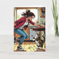 If you Need me, Call Me! | Funny Coffee and Cat Card