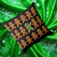 Funny Be Different Break the Mould Gingerbread Men Throw Pillow