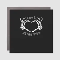 Skeleton Heart Hands Funny & Classic Car Magnet