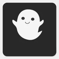 Cute Little Boo Classic Fitted Square Sticker