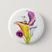 Calla Lillies Pinback Button