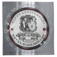 Vintage 40th Anniversary ID195 Napkin