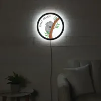 Sweet Dreams | Sleepy Koala Bear in Tree LED Sign