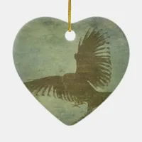 Raven of Poe's Poetry Ceramic Ornament