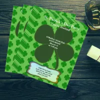 Budget St Patrick's Day Party Four Leaf Clover Flyer