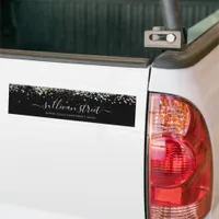 Black Holographic Glitter Jewelry Seller Business Bumper Sticker