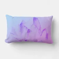 *~* New Age Abstract Modern Watercolor Crystals Lumbar Pillow