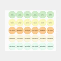 Back to School Uniform Colorful Kids' Labels