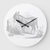 Donkey Sketch Wall Clock