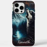 Wolf's Moonlight Serenade iPhone 16 Pro Max Case