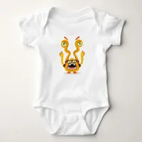 A Screaming Monster Baby Bodysuit