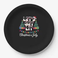 Let's Get Lit Christmas Paper Plates