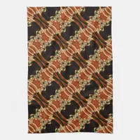 Gold Fire Frills Batik Kitchen Tea Cloth