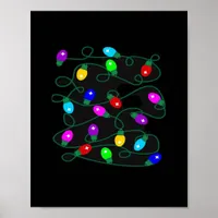 Christmas Lights -Let's Get Lit Lights- Merry & Br Poster