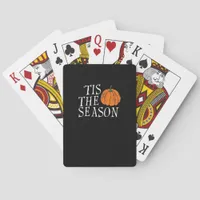 Tis The Season Cute Halloween Pumpkin Poker Cards
