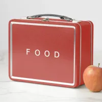 Minimalist Word Typography Simple Modern Food Metal Lunch Box