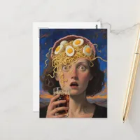 Brain Eating Ramen Woman Postcard