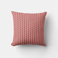 Pillow - Red Loose Weave Pattern