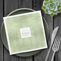 Succulents and Sparkle Wedding Green ID515 Napkins