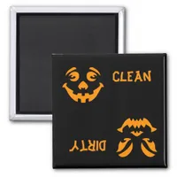 Jack-o-Lantern Faces Dishwasher Magnet