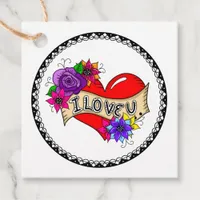 I Love You | Street Art Graffiti Urban Heart   Favor Tags