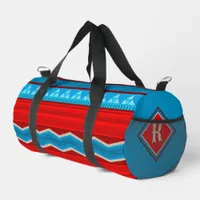Southwest River Red Turquoise Sm Personalized Duffle Bag