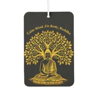 Golden Buddha Under a Tree in Peaceful Meditation Air Freshener