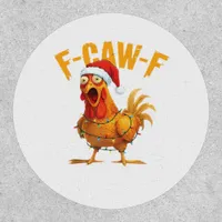 F-Caw-F Christmas Funny Chicken Christmas Essentia Patch