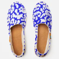 Blue and White Big Cat Print Espadrilles