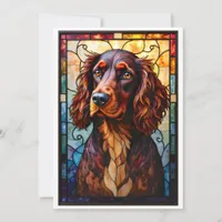 Stained Glass Style Setter Spaniel Dog Card
