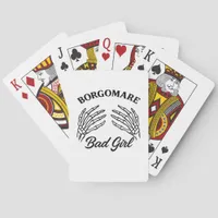 Bgm Bad Girl II Skeleton Heart Hands Edgy Vibe Poker Cards