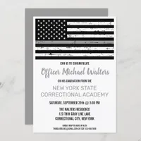 Thin Gray Line Correctional Officer Graduation Invitation