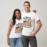 Blessed Cat Pizza No Stress T-Shirt