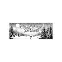 Little Santa in a big snowy landscape personalized Self-inking Stamp