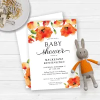 Elegant Golden Poppy Baby Shower