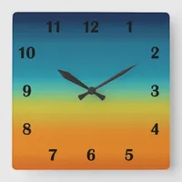 Southwest Sunset Square Wall Clock