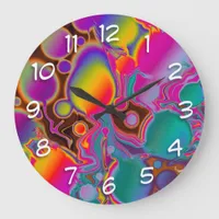 Groovy Color Burst Large Clock
