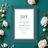 Transformative Teal Wedding Invitation