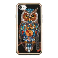 Vibrant Owl Mosaic Glass Incipio DualPro Shine iPhone 8/7 Case