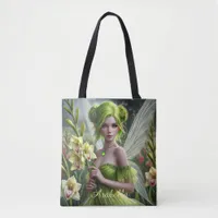 Beautiful August Fairy in Gladioli Tote Bag