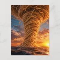 A Spaghetti Tornado Over the Water Postcard