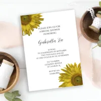 Yellow Sunflowers Bridal Shower Invitation