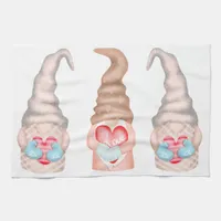 Cute Love Gnomes Valentines Holiday  Kitchen Towel