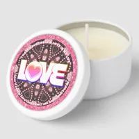 Pink Chocolate Tribal Mandala Love Mini Candle Favors
