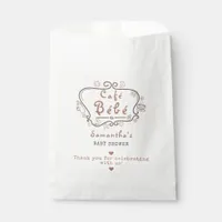 Café Bébé French Modern Gender Neutral Baby Shower Favor Bag