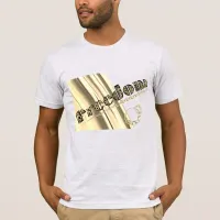 Freedom metallic gold effect written in chains T-Shirt